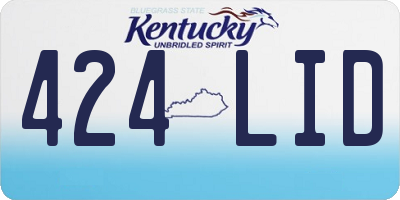 KY license plate 424LID