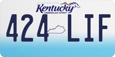 KY license plate 424LIF