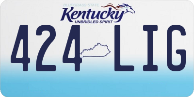 KY license plate 424LIG