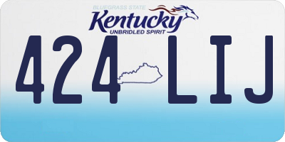 KY license plate 424LIJ