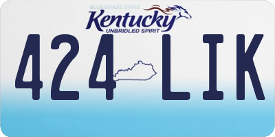 KY license plate 424LIK