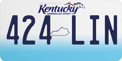 KY license plate 424LIN