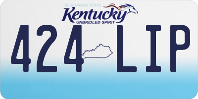 KY license plate 424LIP