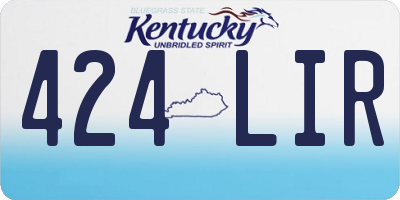 KY license plate 424LIR