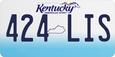 KY license plate 424LIS