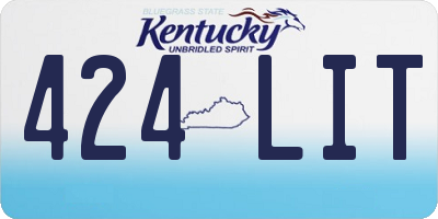 KY license plate 424LIT