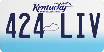 KY license plate 424LIV