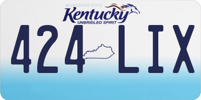 KY license plate 424LIX