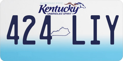 KY license plate 424LIY