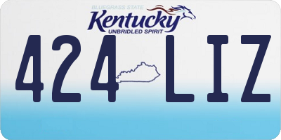 KY license plate 424LIZ