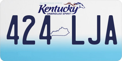 KY license plate 424LJA
