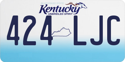 KY license plate 424LJC