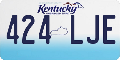 KY license plate 424LJE