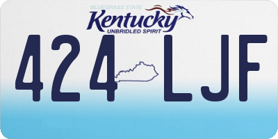 KY license plate 424LJF