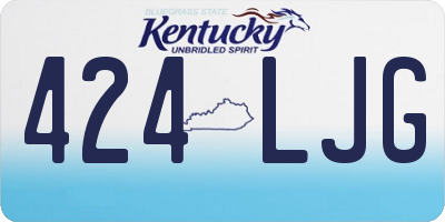 KY license plate 424LJG