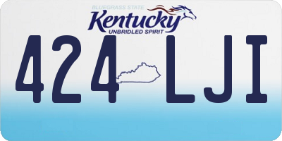 KY license plate 424LJI