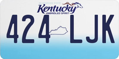 KY license plate 424LJK