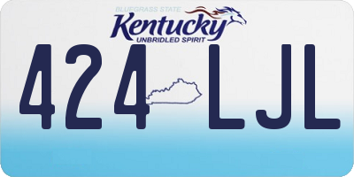 KY license plate 424LJL