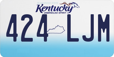 KY license plate 424LJM