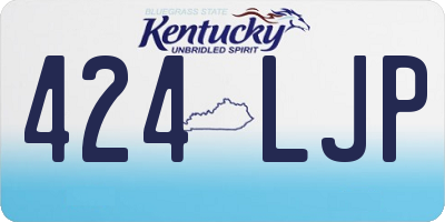 KY license plate 424LJP
