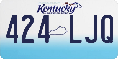 KY license plate 424LJQ