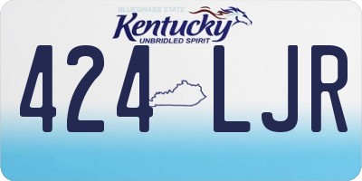 KY license plate 424LJR