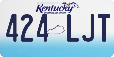 KY license plate 424LJT