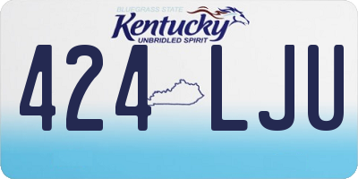 KY license plate 424LJU