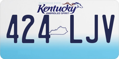 KY license plate 424LJV