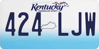 KY license plate 424LJW