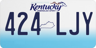 KY license plate 424LJY