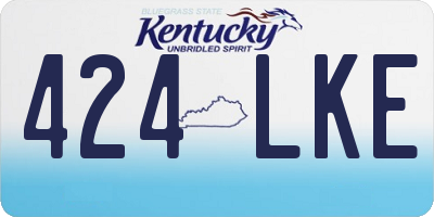 KY license plate 424LKE