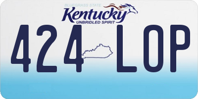 KY license plate 424LOP