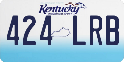 KY license plate 424LRB