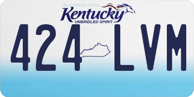 KY license plate 424LVM