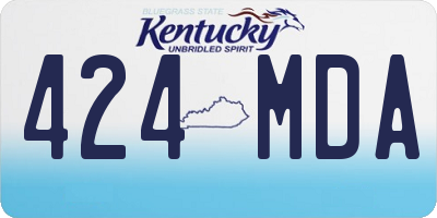 KY license plate 424MDA