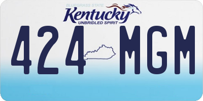 KY license plate 424MGM