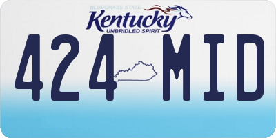 KY license plate 424MID