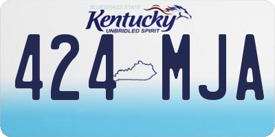 KY license plate 424MJA