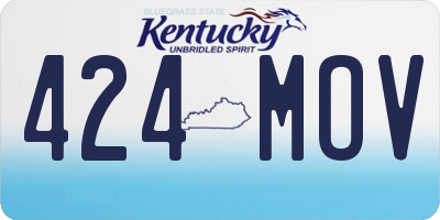 KY license plate 424MOV