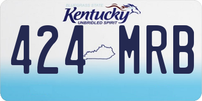 KY license plate 424MRB
