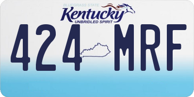 KY license plate 424MRF