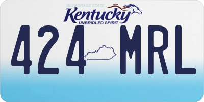 KY license plate 424MRL