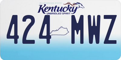 KY license plate 424MWZ