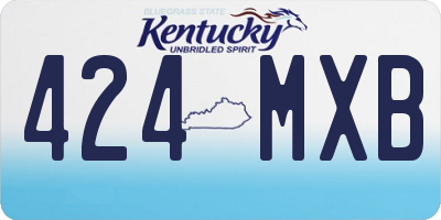 KY license plate 424MXB