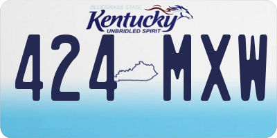 KY license plate 424MXW