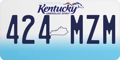 KY license plate 424MZM