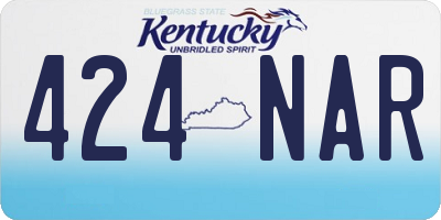 KY license plate 424NAR