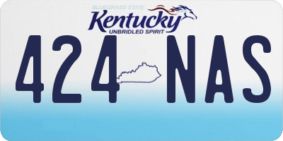 KY license plate 424NAS