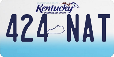 KY license plate 424NAT